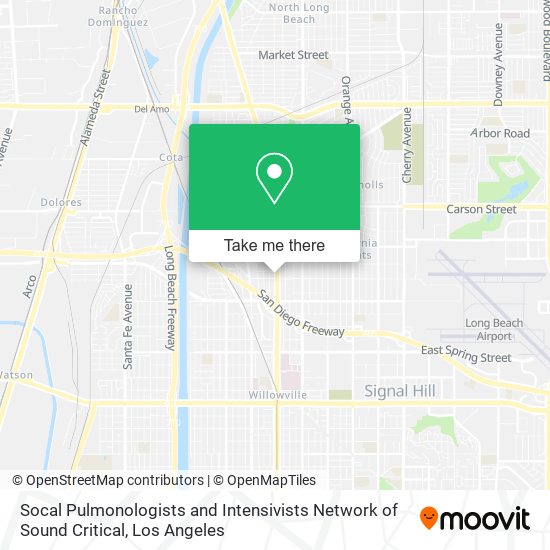 Socal Pulmonologists and Intensivists Network of Sound Critical map