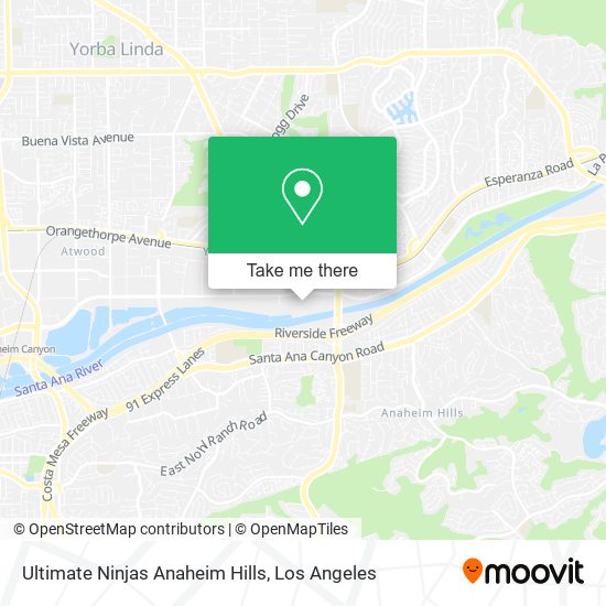 Ultimate Ninjas Anaheim Hills map