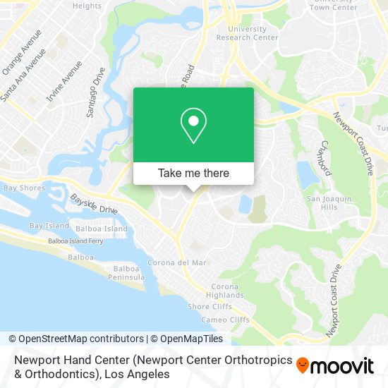Mapa de Newport Hand Center (Newport Center Orthotropics & Orthodontics)