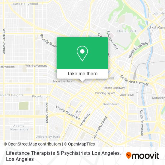 Lifestance Therapists & Psychiatrists Los Angeles map