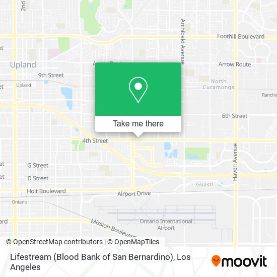 Lifestream (Blood Bank of San Bernardino) map