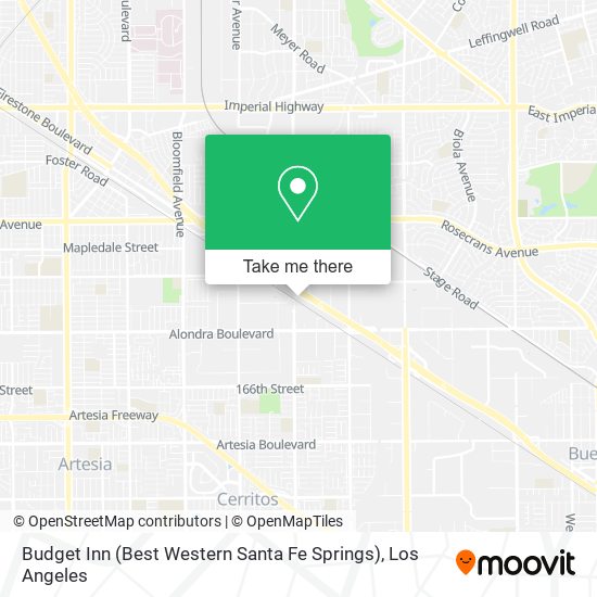 Budget Inn (Best Western Santa Fe Springs) map