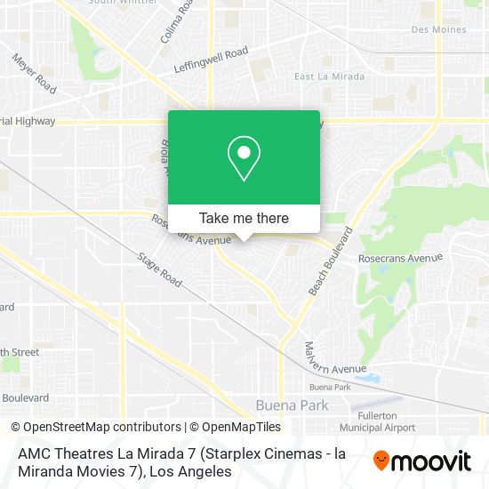 Mapa de AMC Theatres La Mirada 7 (Starplex Cinemas - la Miranda Movies 7)