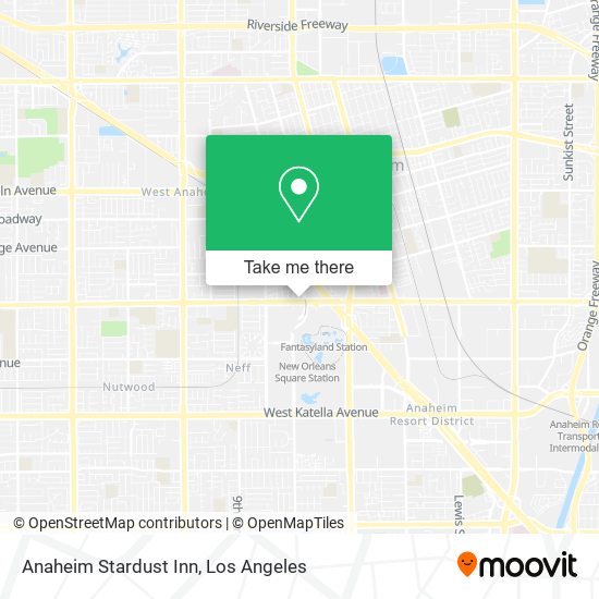 Anaheim Stardust Inn map