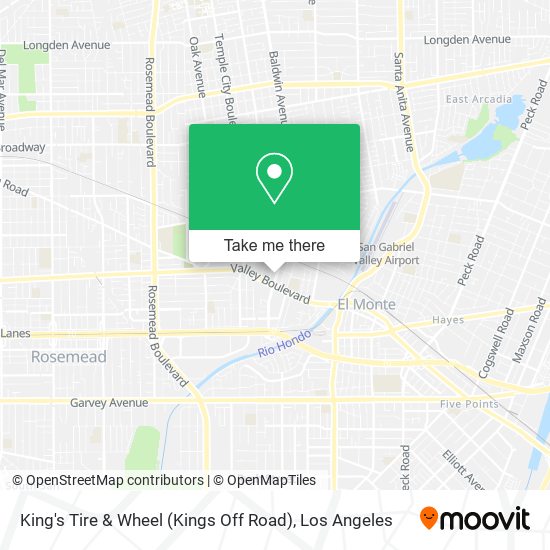 Mapa de King's Tire & Wheel (Kings Off Road)