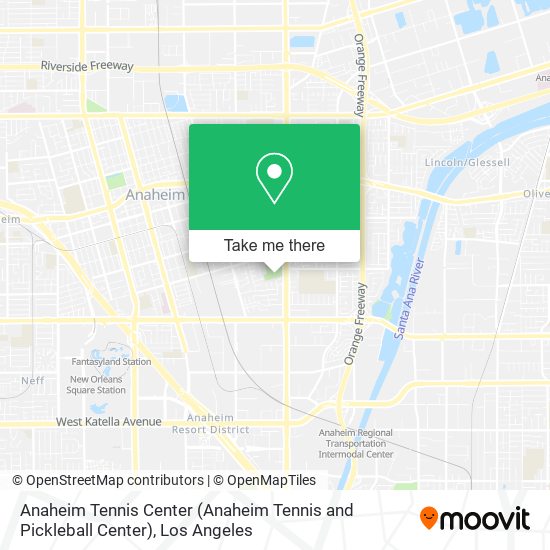 Anaheim Tennis Center (Anaheim Tennis and Pickleball Center) map