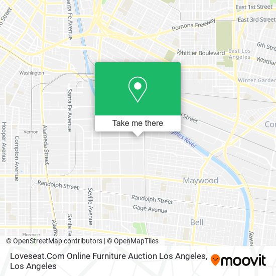 Mapa de Loveseat.Com Online Furniture Auction Los Angeles