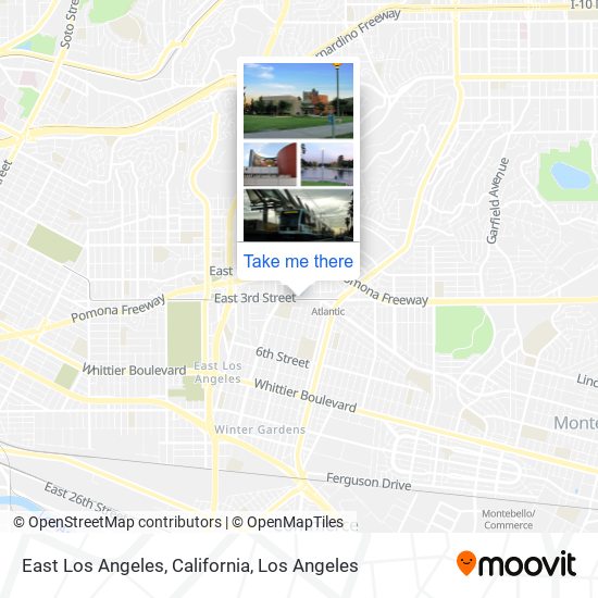 East Los Angeles, California map