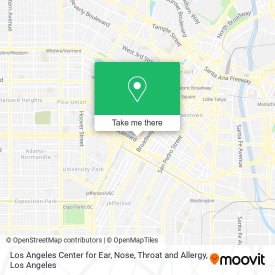 Mapa de Los Angeles Center for Ear, Nose, Throat and Allergy