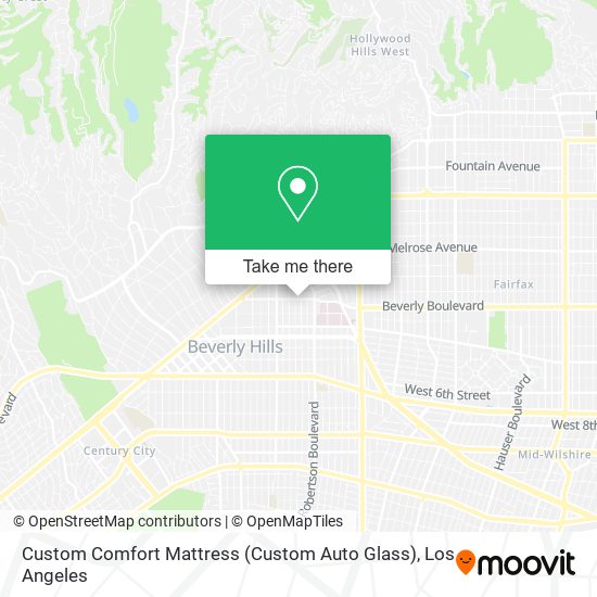 Mapa de Custom Comfort Mattress (Custom Auto Glass)