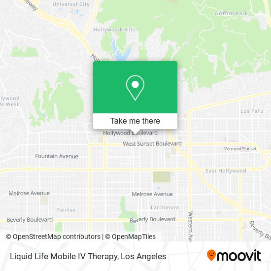 Liquid Life Mobile IV Therapy map