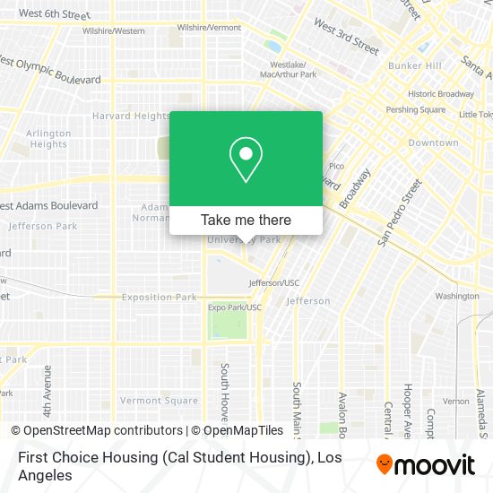 First Choice Housing (Cal Student Housing) map