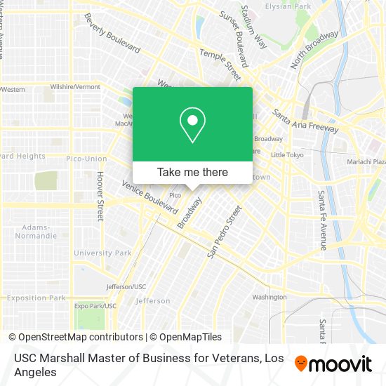 Mapa de USC Marshall Master of Business for Veterans