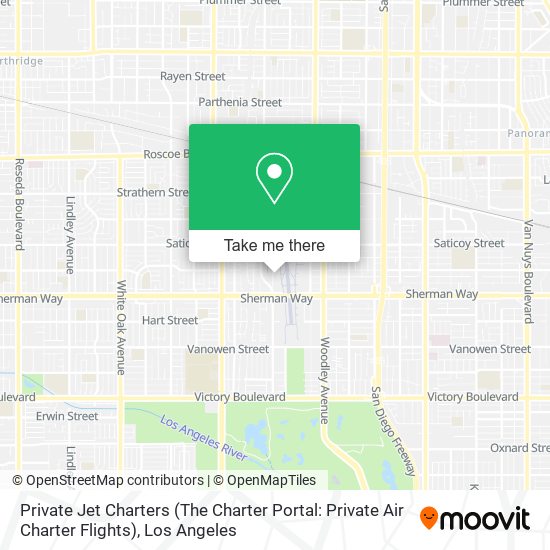 Private Jet Charters (The Charter Portal: Private Air Charter Flights) map