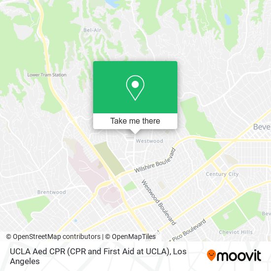 UCLA Aed CPR (CPR and First Aid at UCLA) map