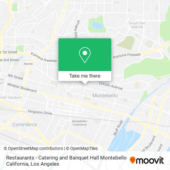 Restaurants - Catering and Banquet Hall Montebello California map
