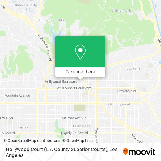 Hollywood Court (L A County Superior Courts) map