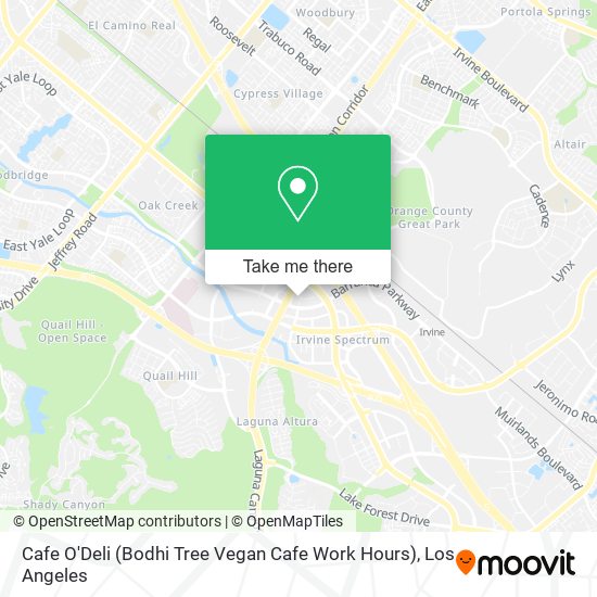 Cafe O'Deli (Bodhi Tree Vegan Cafe Work Hours) map