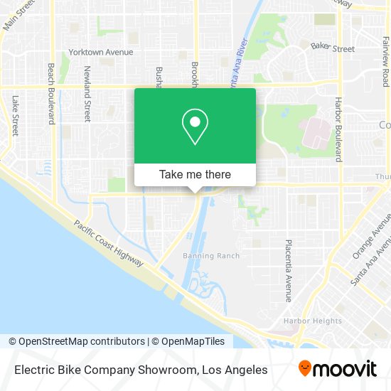 Electric Bike Company Showroom map