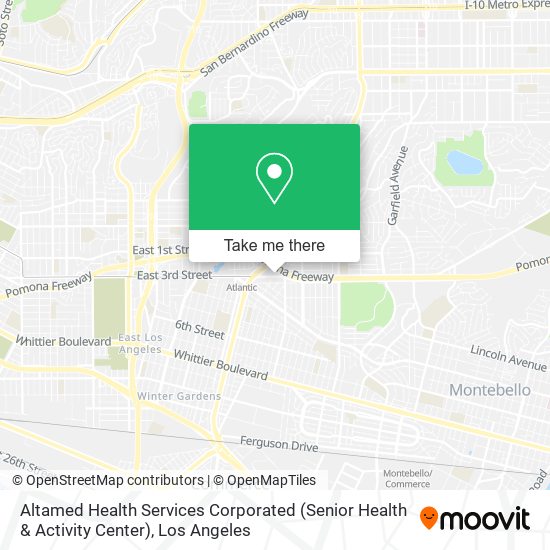 Mapa de Altamed Health Services Corporated (Senior Health & Activity Center)