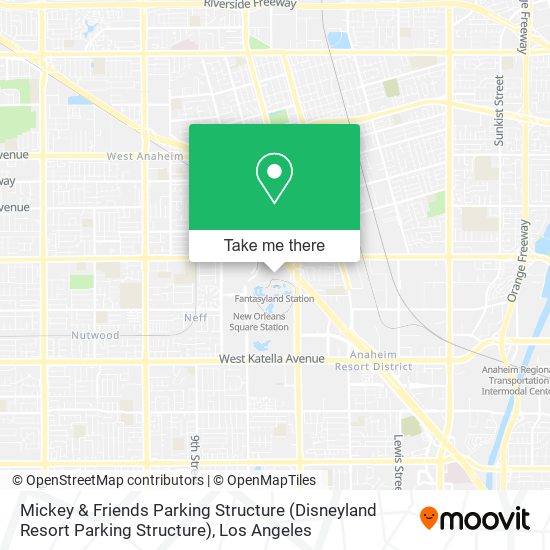 Mapa de Mickey & Friends Parking Structure (Disneyland Resort Parking Structure)