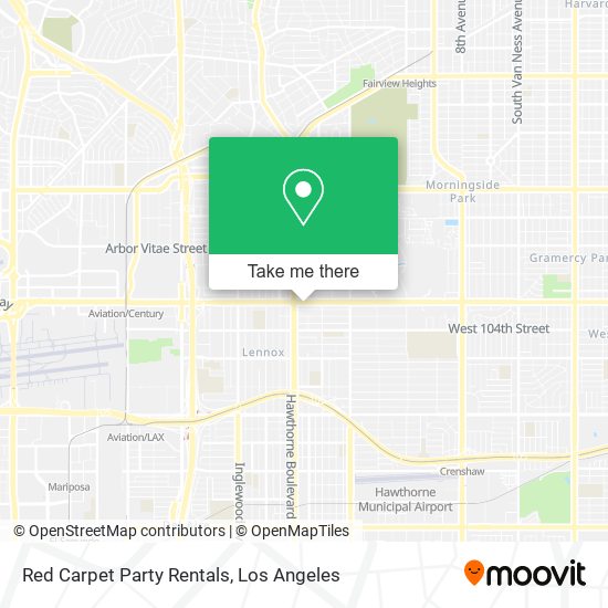 Red Carpet Party Rentals map