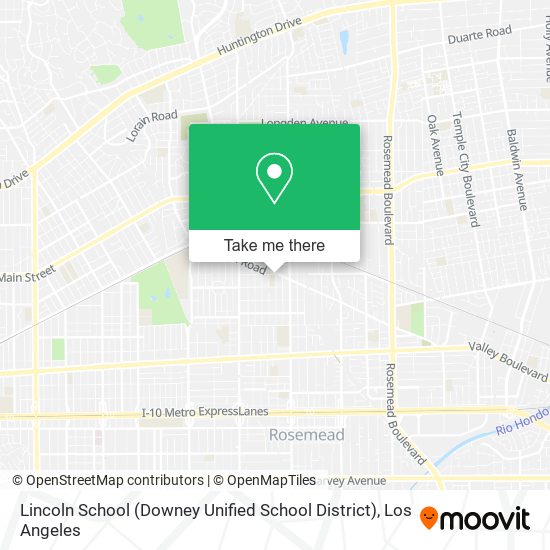 Mapa de Lincoln School (Downey Unified School District)