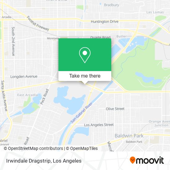 Irwindale Dragstrip map