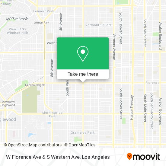 W Florence Ave & S Western Ave map