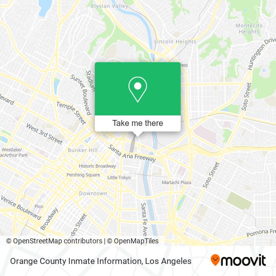 Mapa de Orange County Inmate Information