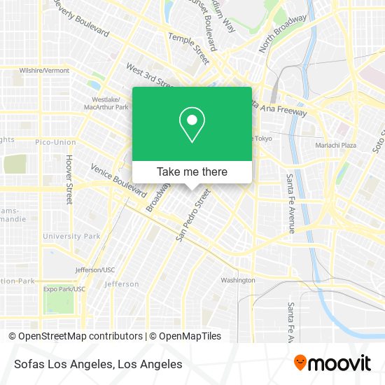 Mapa de Sofas Los Angeles