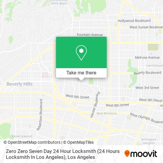 Mapa de Zero Zero Seven Day 24 Hour Locksmith (24 Hours Locksmith In Los Angeles)