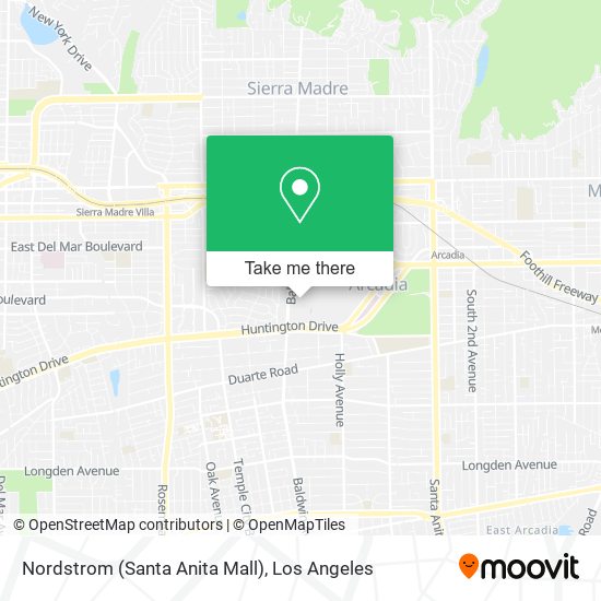 Mapa de Nordstrom (Santa Anita Mall)
