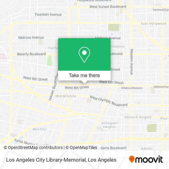 Los Angeles City Library-Memorial map