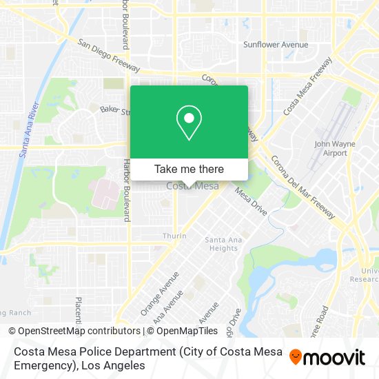 Costa Mesa Police Department (City of Costa Mesa Emergency) map