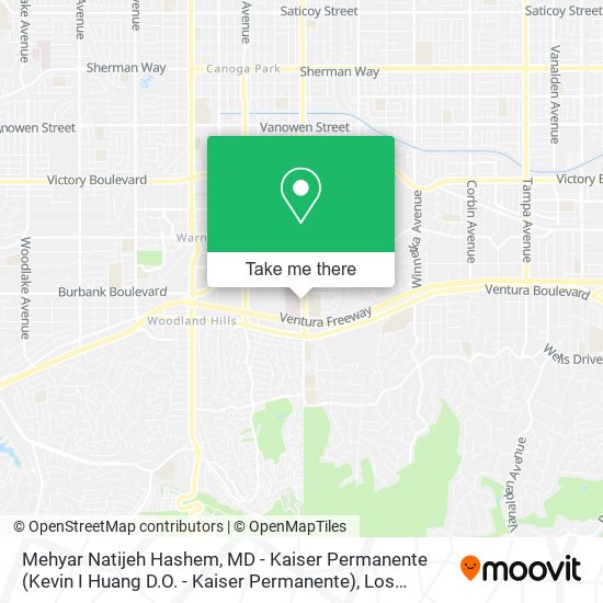 Mehyar Natijeh Hashem, MD - Kaiser Permanente (Kevin I Huang D.O. - Kaiser Permanente) map