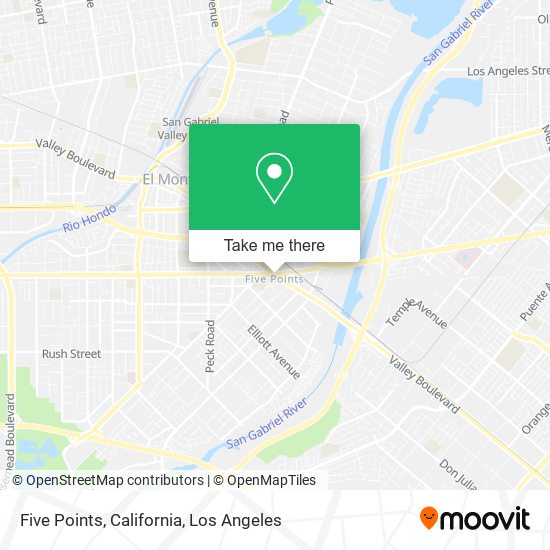 Five Points, California map