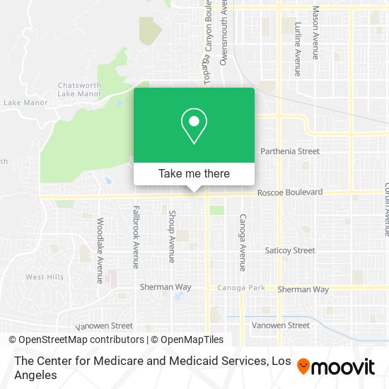 The Center for Medicare and Medicaid Services map