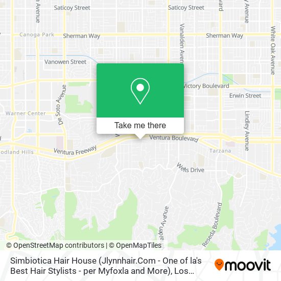 Mapa de Simbiotica Hair House (Jlynnhair.Com - One of la's Best Hair Stylists - per Myfoxla and More)