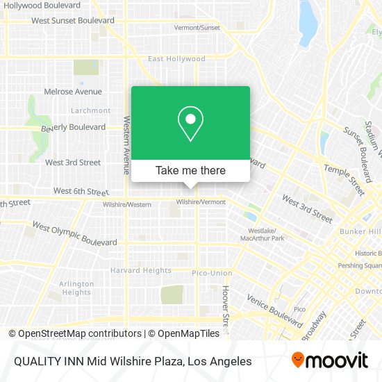 QUALITY INN Mid Wilshire Plaza map