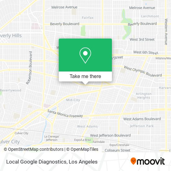 Local Google Diagnostics map