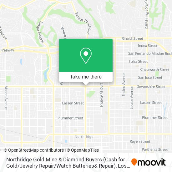 Northridge Gold Mine & Diamond Buyers (Cash for Gold / Jewelry Repair / Watch Batteries& Repair) map