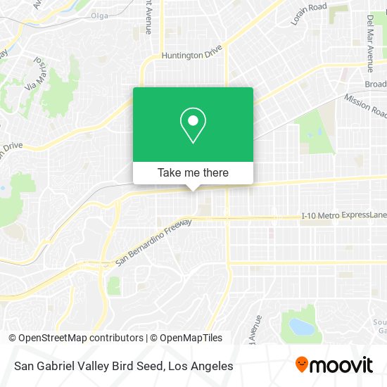Mapa de San Gabriel Valley Bird Seed