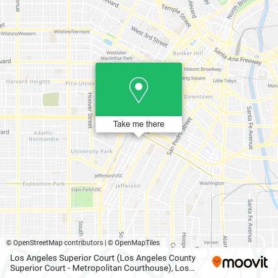 Mapa de Los Angeles Superior Court (Los Angeles County Superior Court - Metropolitan Courthouse)