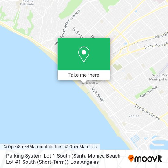 Parking System Lot 1 South (Santa Monica Beach Lot #1 South (Short-Term)) map
