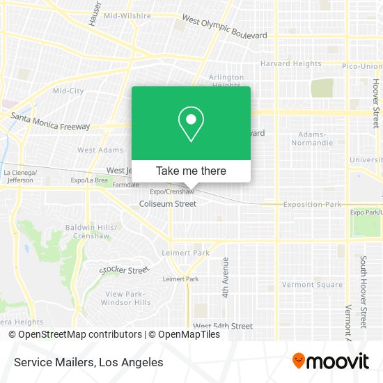 Service Mailers map