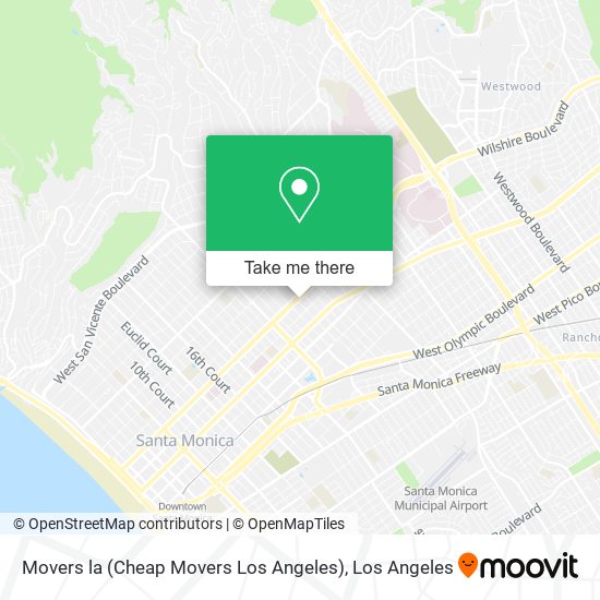 Mapa de Movers la (Cheap Movers Los Angeles)