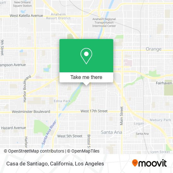 Casa de Santiago, California map