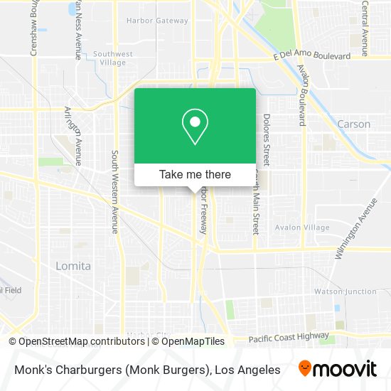 Monk's Charburgers (Monk Burgers) map