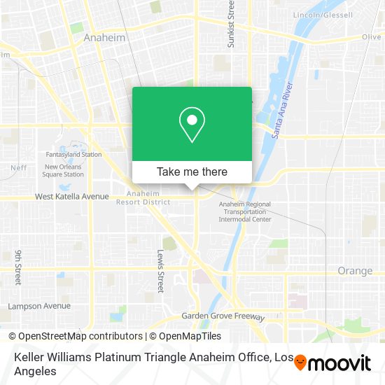 Keller Williams Platinum Triangle Anaheim Office map
